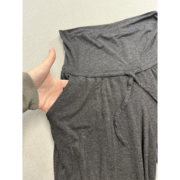 Seraphine M Gray Drawstring Stretch Comfort Maternity Jogger Pants Soft Lounge - Picture 7 of 12